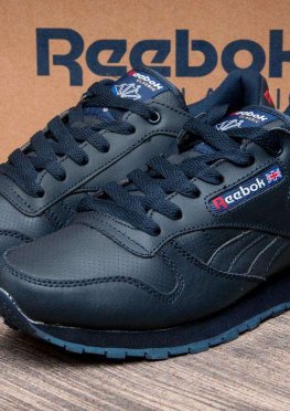 Кроссовки мужские в стиле Reebok Classic, темно-синий (1025-3),  [  42 (последняя пара)  ]