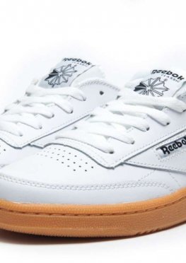 Кроссовки мужские в стиле Reebok Club C, белые (11085),  [  44 (последняя пара)  ]