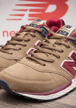 Кроссовки мужские в стиле New Balance 574, бежевые (11152),  [  44 (последняя пара)  ]