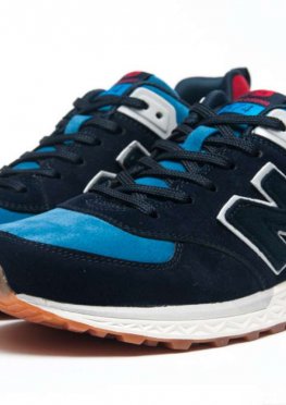 Кроссовки мужские в стиле New Balance 574, темно-синий (11154),  [  43 44 45  ]