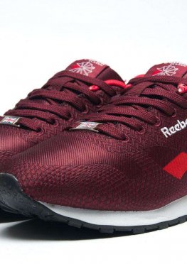 Кроссовки мужские в стиле Reebok Classic, бордовые (11284),  [  42 43 44  ]