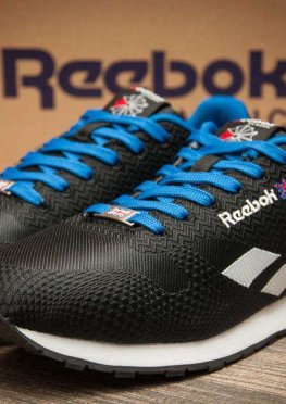 Кроссовки мужские в стиле Reebok Classic, черные (11286),  [  41 42 43 44 45  ]