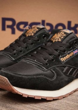 Кроссовки мужские в стиле Reebok Classic, черные (11381),  [  44 45 46  ]