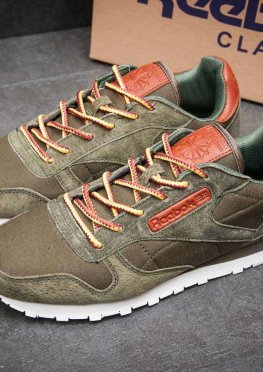 Кроссовки мужские в стиле Reebok Cassic, хаки (11495),  [  41 42  ]