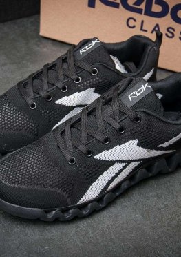 Кроссовки мужские в стиле Reebok ZigTECH, черные (11522),  [  43 44 45 46  ]