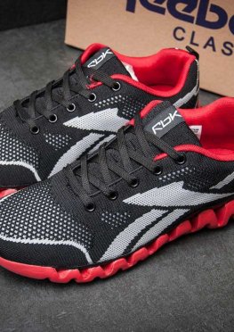 Кроссовки мужские в стиле Reebok ZigTECH, черные (11523),  [  41 44  ]