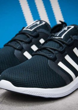 Кроссовки мужские в стиле Adidas  Bounce, темно-синий (12413),  [  44 (последняя пара)  ]