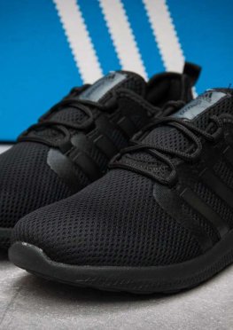 Кроссовки мужские в стиле Adidas  Bounce, черные (12415),  [  44 (последняя пара)  ]