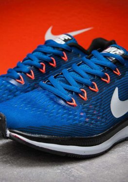 Кроссовки мужские в стиле Nike Zoom Pegasus 34, синий (12594),  [  40 44  ]