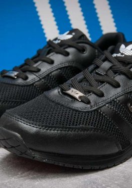 Кроссовки мужские в стиле Adidas Originals, черные (13061),  [  42 (последняя пара)  ]