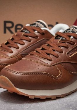 Кроссовки мужские в стиле Reebok Classic, коричневые (13211),  [  41 44 45  ]