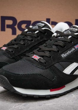 Кроссовки мужские в стиле Reebok Classic, черные (13266),  [  45 (последняя пара)  ]