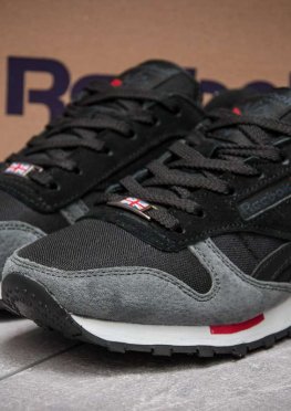 Кроссовки мужские в стиле Reebok Classic, черные (13268),  [  41 (последняя пара)  ]