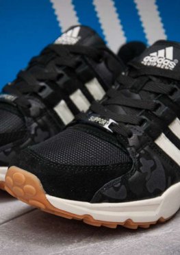 Кроссовки мужские в стиле Adidas Equipment Support, черные (13363),  [  46 (последняя пара)  ]