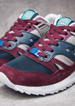 Кроссовки мужские Saucony Grid SD, бордовые (13491),  [  41 42  ]