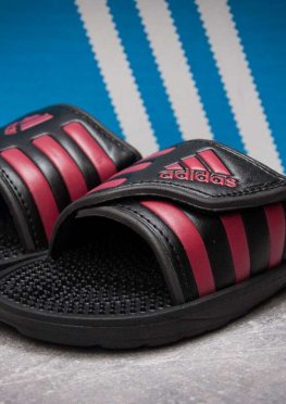 Шлепанцы мужские в стиле Adidas FlipFlops, черные (13642),  [  42 43 46  ]