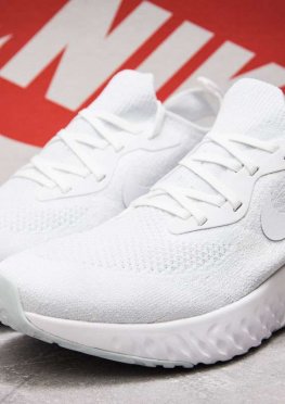 Кроссовки мужские в стиле Nike Epic React, белые (13762),  [  41 42 43 45  ]