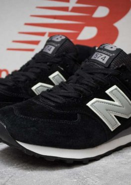 Кроссовки мужские в стиле New Balance 574, черные (14101),  [  42 (последняя пара)  ]