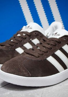 Кроссовки мужские в стиле Adidas Gazelle, коричневые (14132),  [  41 42 43 44 45  ]