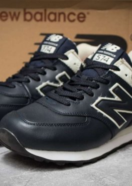 Кроссовки мужские в стиле New Balance 574, темно-синий (14142),  [  41 (последняя пара)  ]