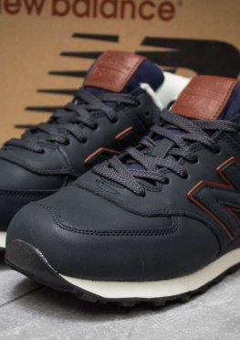 Кроссовки мужские в стиле New Balance 574, темно-синий (14144),  [  41 (последняя пара)  ]