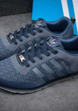 Кроссовки мужские в стиле Adidas, темно-синий (2484-8),  [  41 44 46  ]