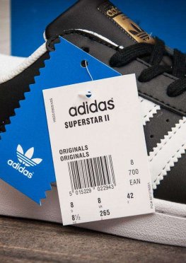 Кроссовки мужские в стиле Adidas Superstar, черные (2524-2),  [  41 (последняя пара)  ]