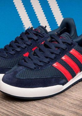 Кроссовки мужские в стиле Adidas Jeans, темно-синий (2526-1),  [  41 44 45 46  ]