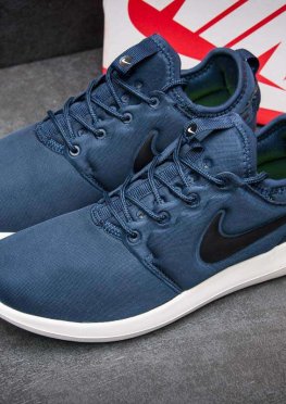 Кроссовки мужские в стиле Nike Roshe Two, темно-синий (2532-5),  [  41 42 43 44 45  ]