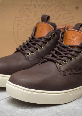 Зимние ботинки на меху в стиле  Timberland Groveton, коричневые (30113),  [  41 42 43 46  ]