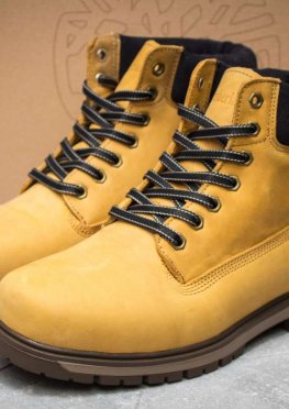 Зимние ботинки на меху в стиле Timberland Radford , желтые (30333),  [  41 42 43 44 45  ]