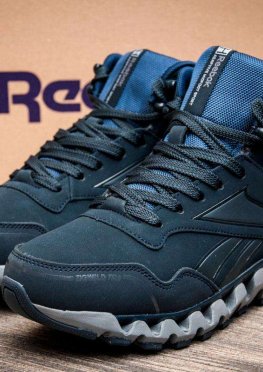 Зимние кроссовки на меху в стиле Reebok Zigwild TR2, темно-синий (3170-1),  [  42 (последняя пара)  ]