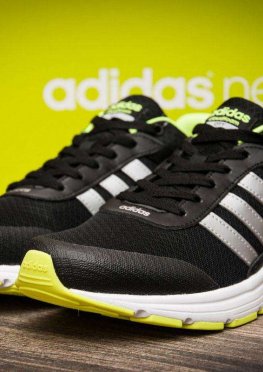 Кроссовки мужские в стиле Adidas Cloudfoam VS City, черные (7062-1),  [  46 (последняя пара)  ]