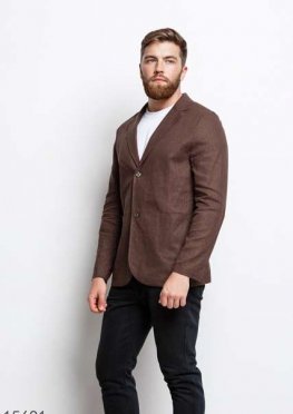 Мужской пиджак 15681 коричневый