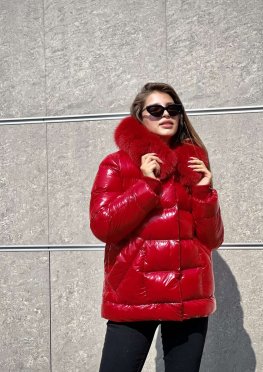 Зимняя куртка Mila Nova К-229ех красный