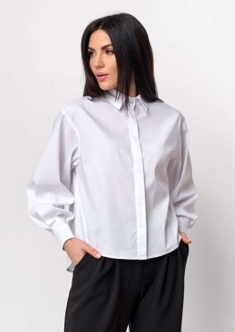 Базовая блуза белого цвета